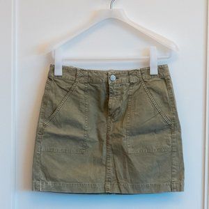 Madewell Olive Mini Skirt